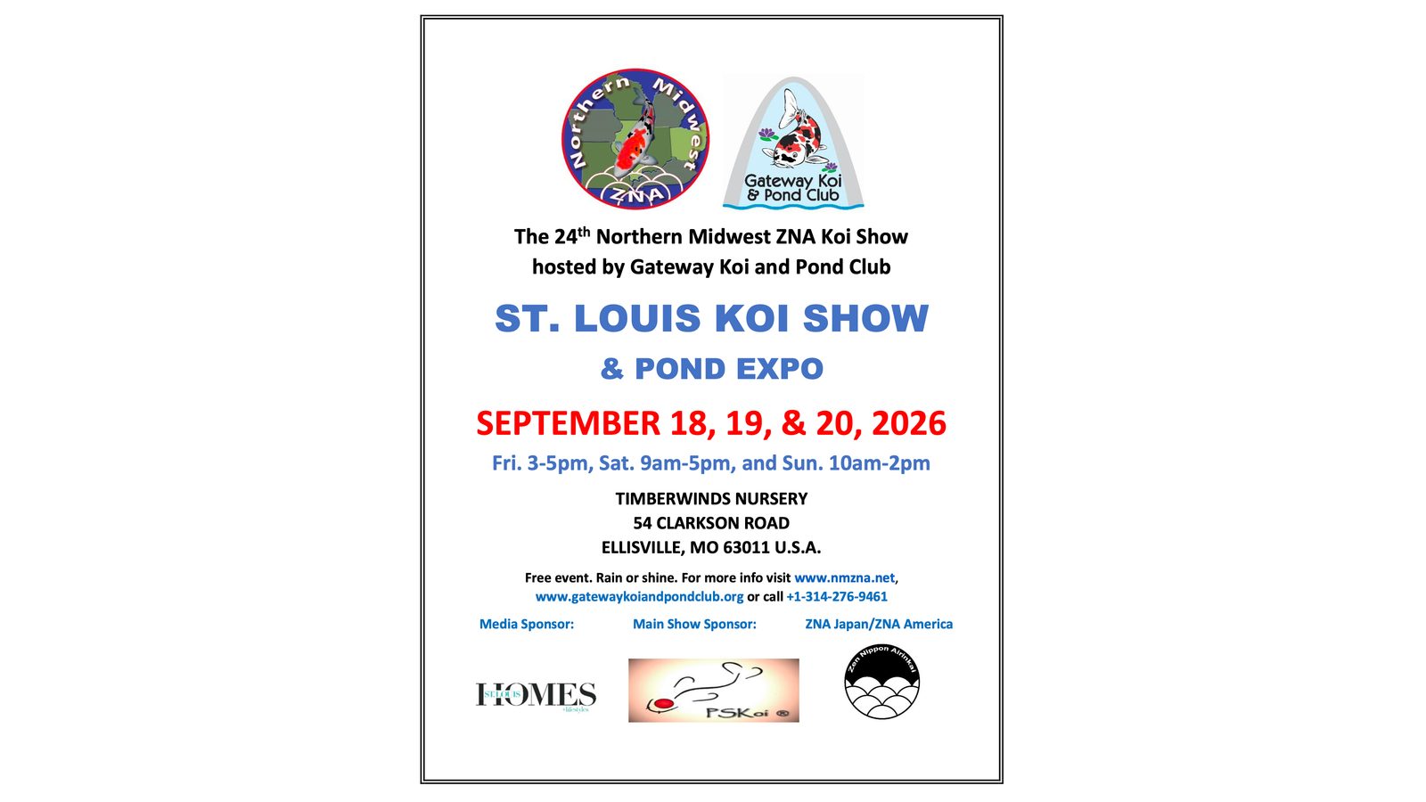 24th Annual Northern Midwest ZNA  Koi Show & Pond Expo